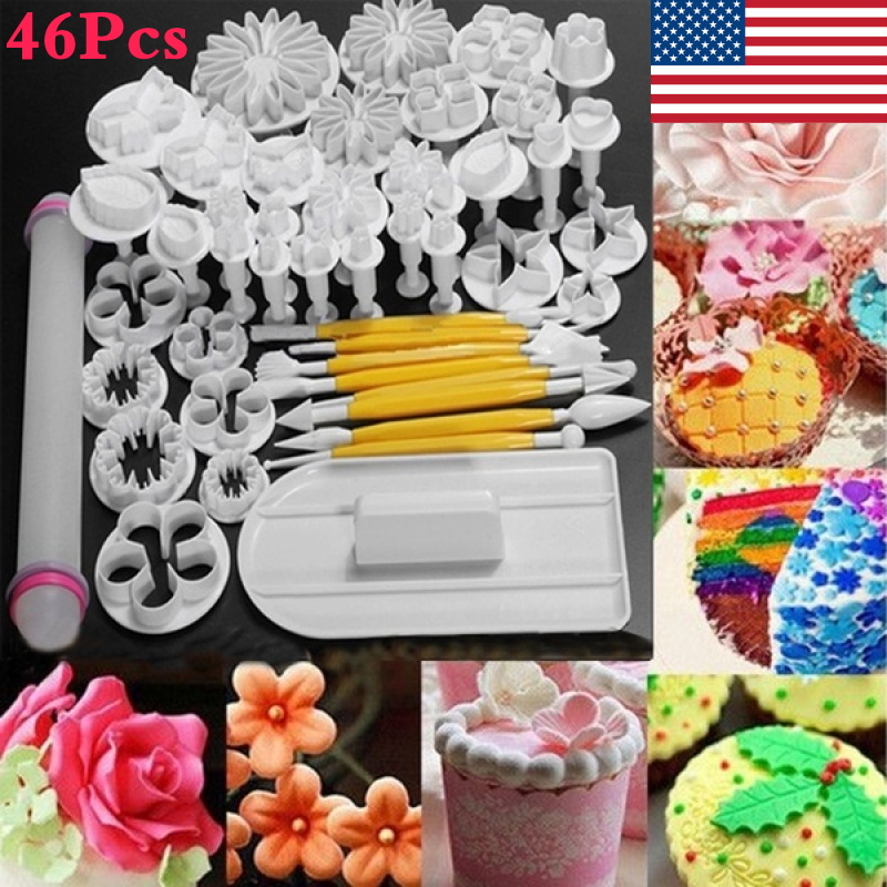 Pressed DIY Pastry Plunger Mould Fondant Cake Mold Sugar Craft Cookie Cutter