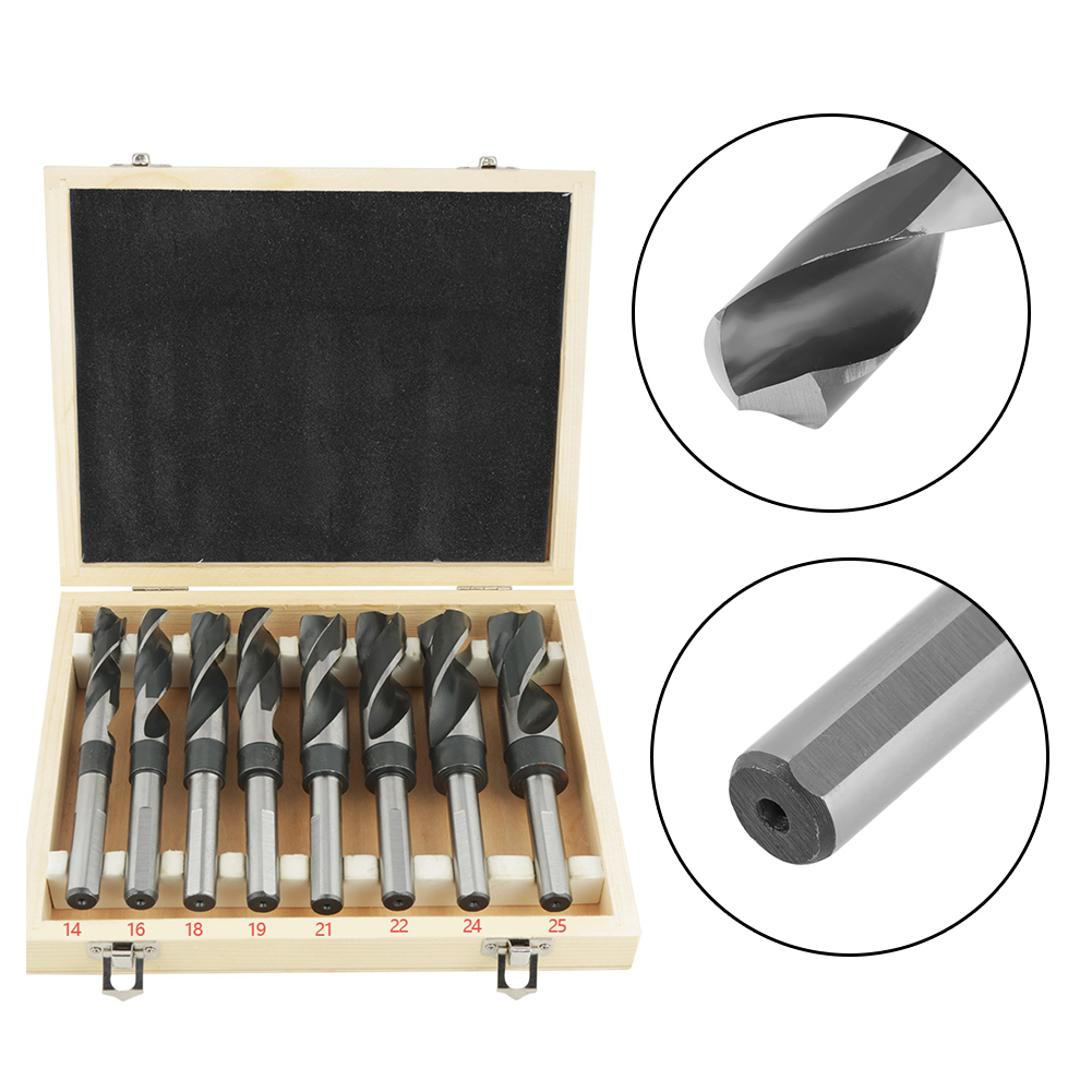 Metallbohrer Ø14-25mm Bohrerset mit Koffer 5Star Spiralbohrer HSS Set 8TLG