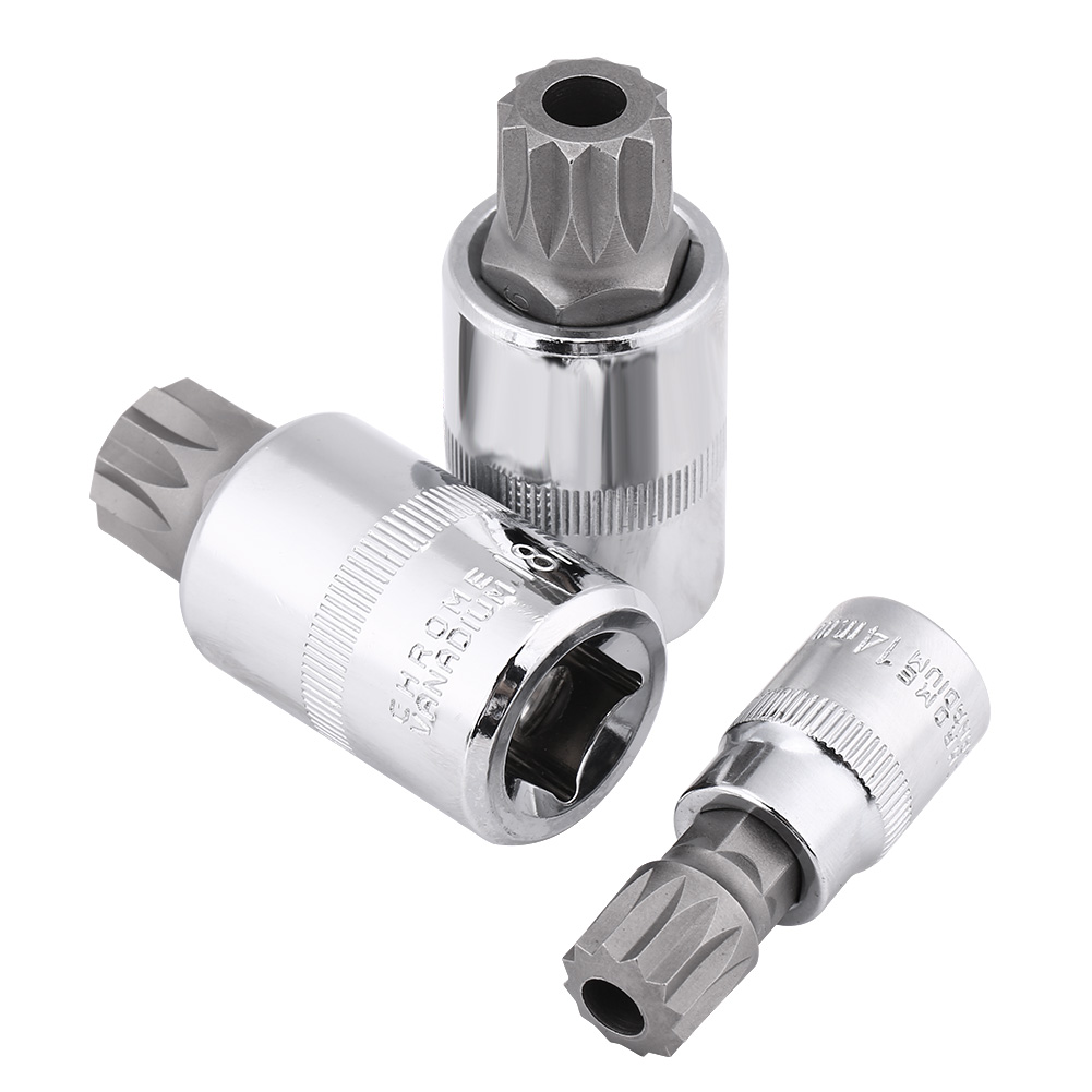 Professional Multi Spline Bit Socket Set 12 Point M4 to M18 Tamperproof