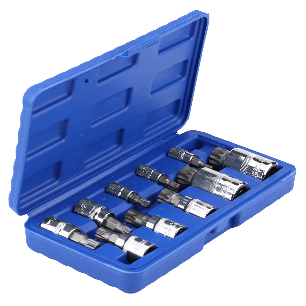 Professional Multi Spline Bit Socket Set 12 Point M4 to M18 Tamperproof