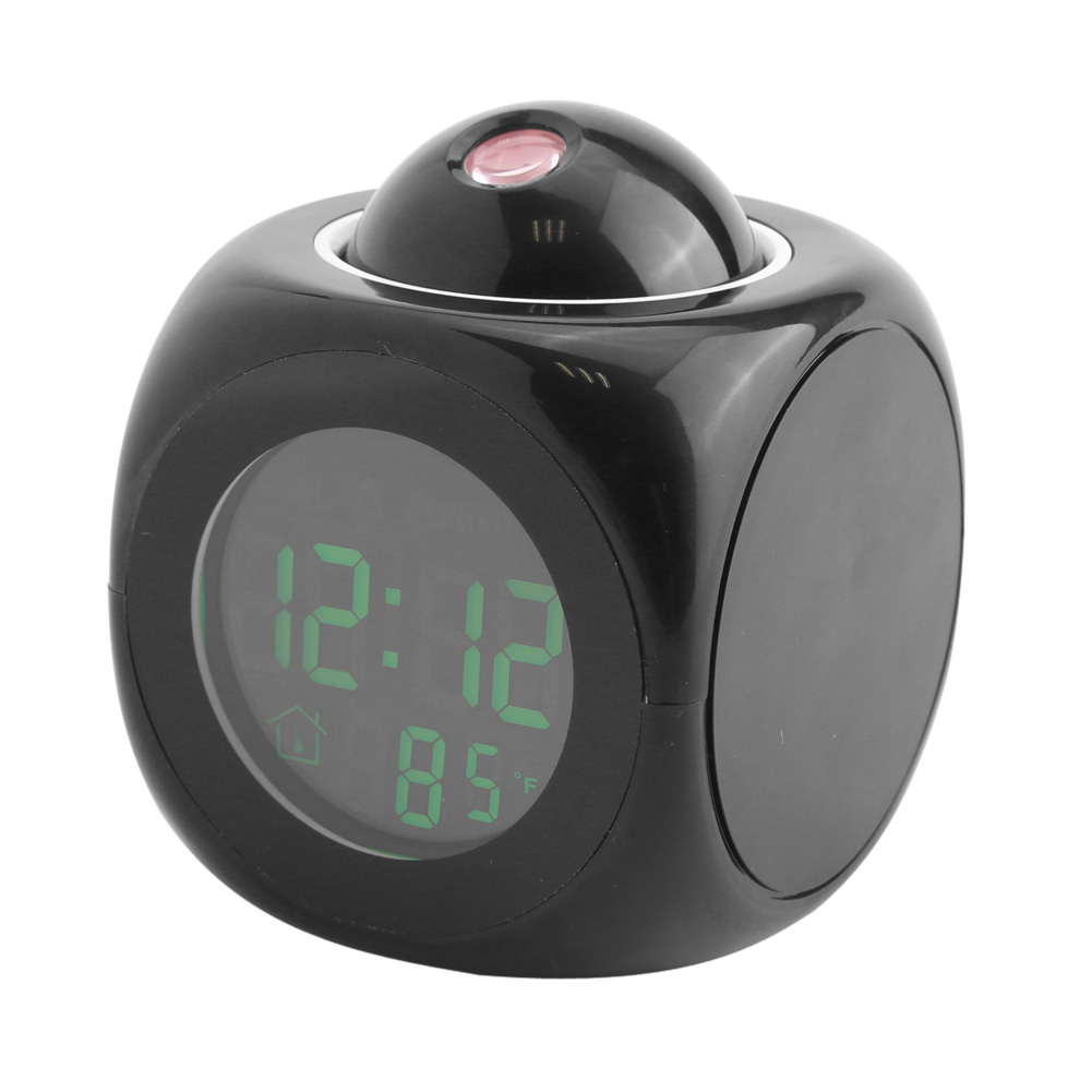 Digital Alarm Clock LED Wall/Ceiling Projection LCD Voice Talking