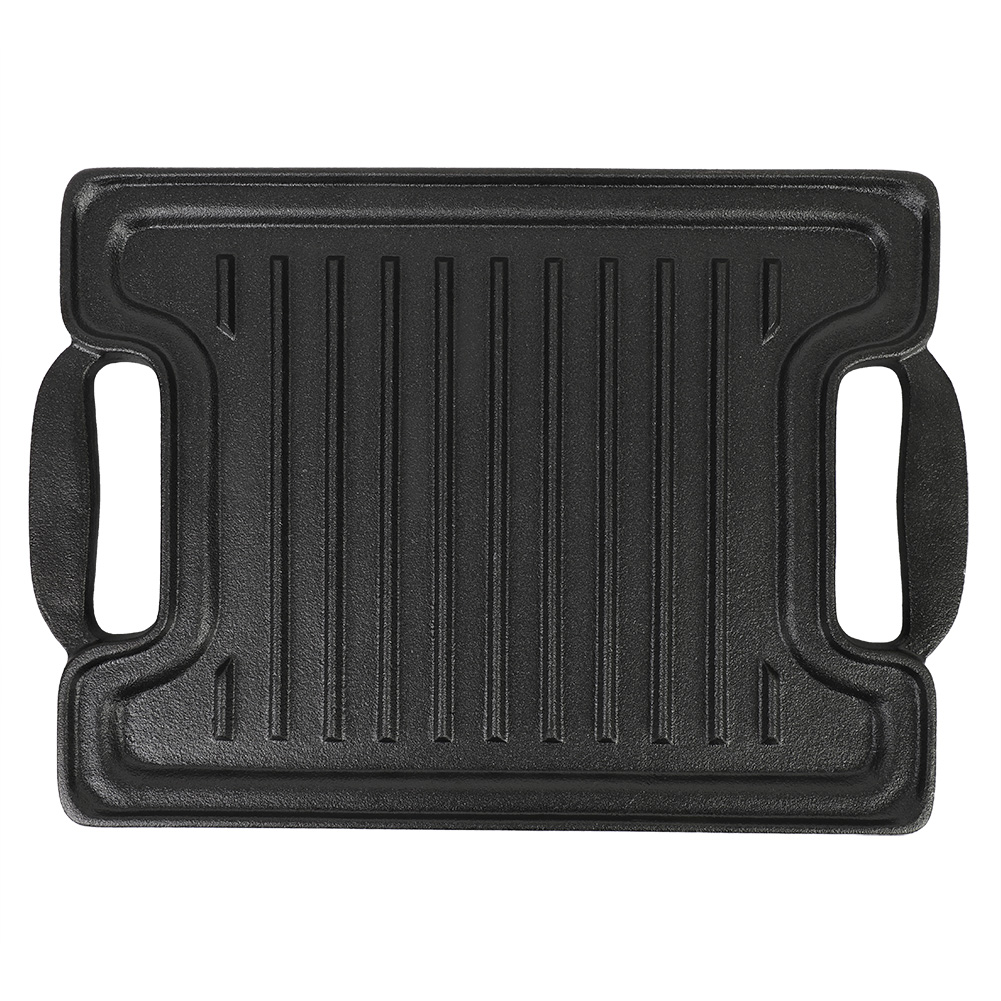 Cast Iron Reversible Grill Griddle 14" x 10" Pan Hamburger Steak Stove