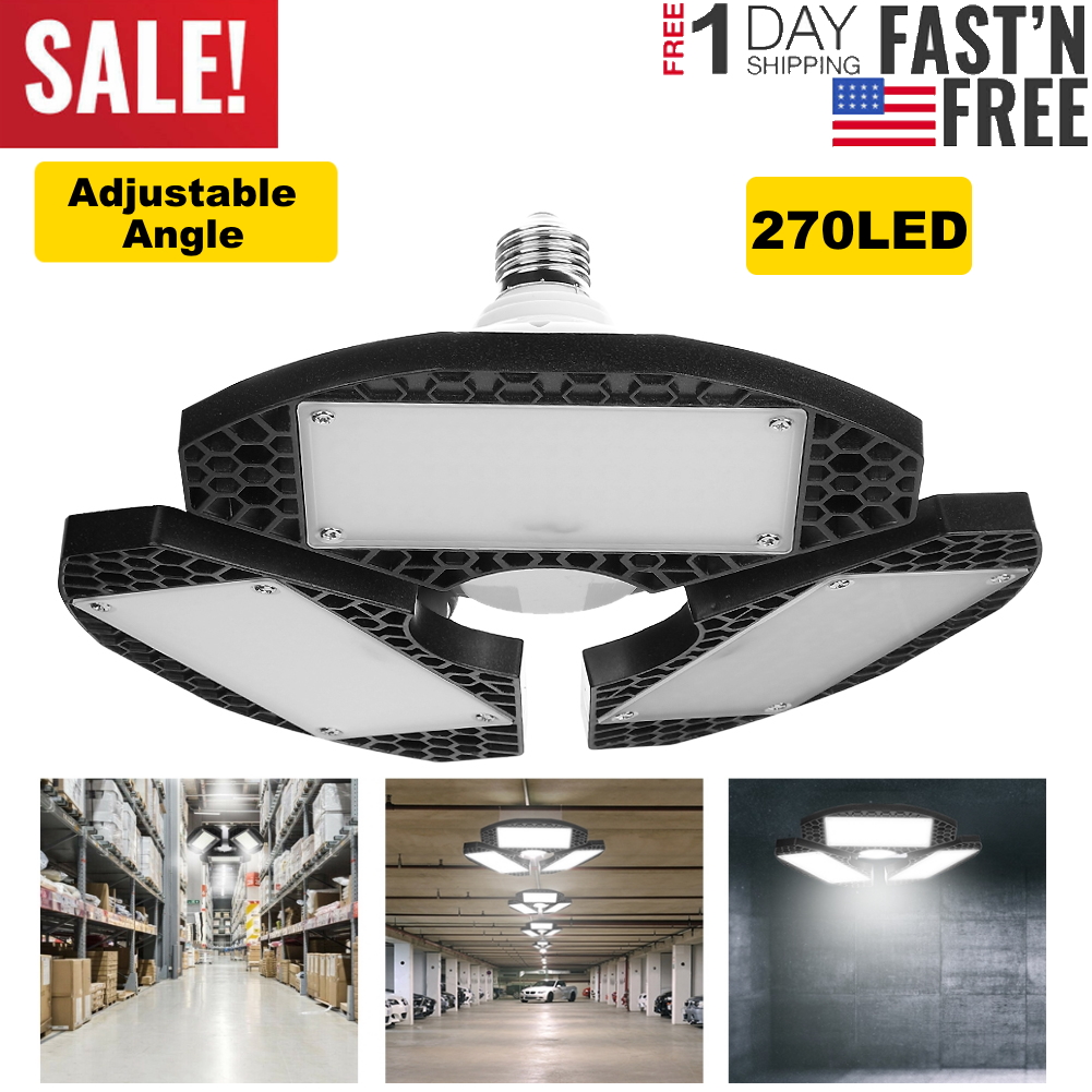 Deformable Garage 270 Led Light Ceiling Trilight Basement Shop