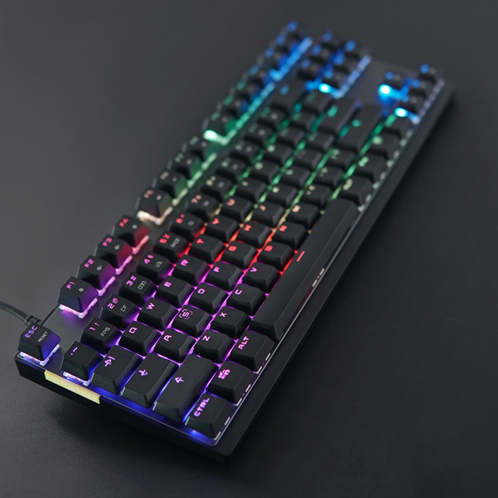 CK82 RGB LED Backlit 87 keys USB Wired Mechanical Gaming Ergonomics ...