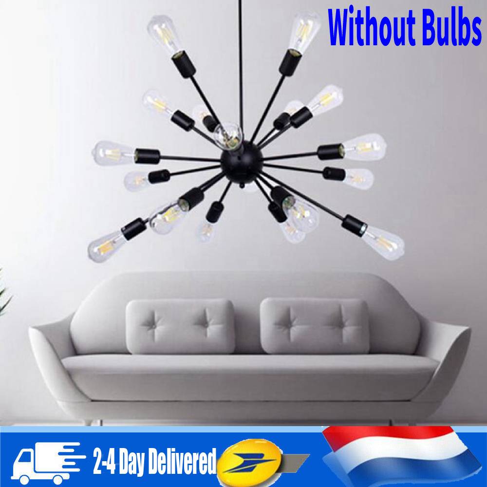 E27 12 Ampoules Industriel Vintage Plafonnier Lampe Lustre Chandelier Abat-jour