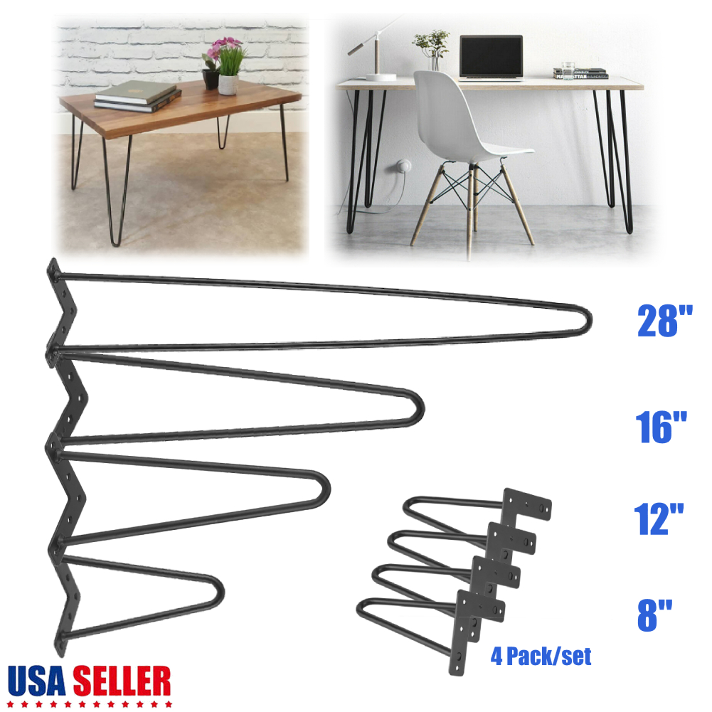 8/" 12/" 16/" 28/" Hairpin Coffee Table Legs DIY Metal Set of 4 Home Furniture Parts