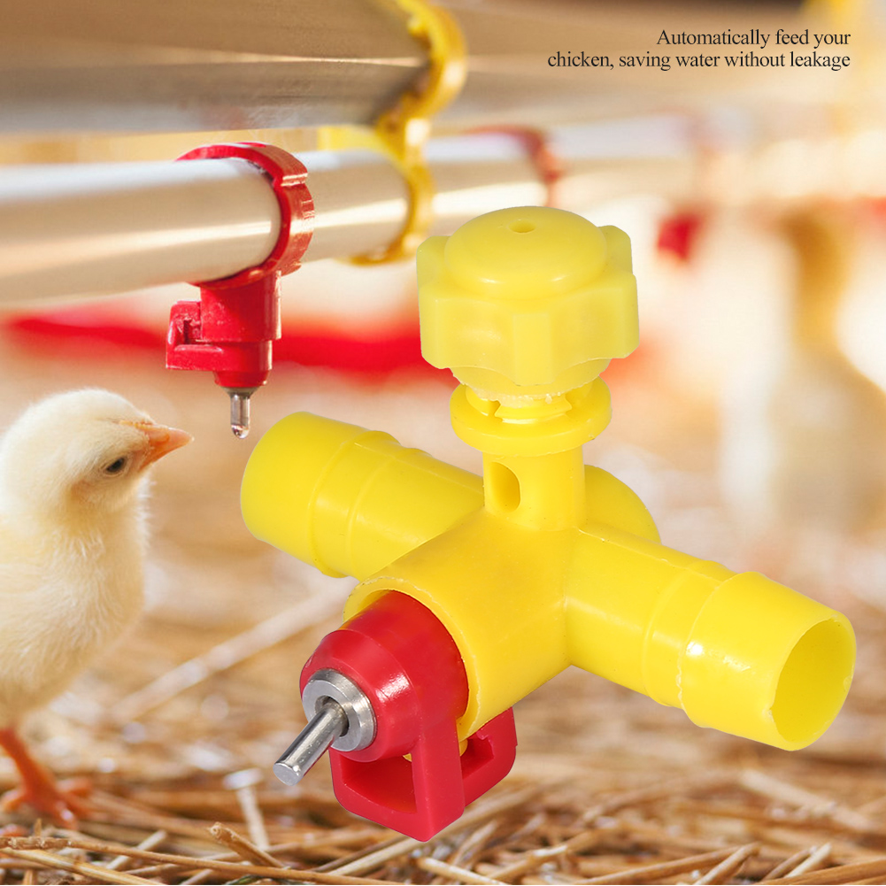10 X Poultry Chicken Water Drinking Nipple Waterer Farm Hen Quail
