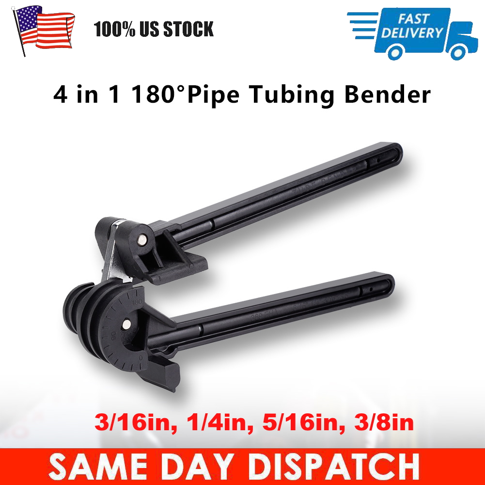 180° Pipe Tubing Bender For 1/4" 5/16" 3/8" 3/16" Tube Heavy Duty ...