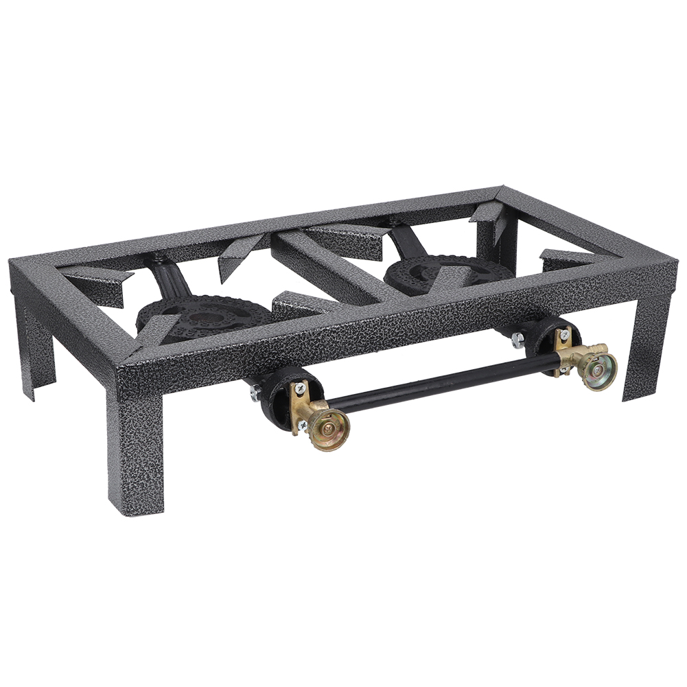 Dual Portable Burner Cast Iron Propane LPG Gas Stove Outdoor Camping Cooker USA eBay