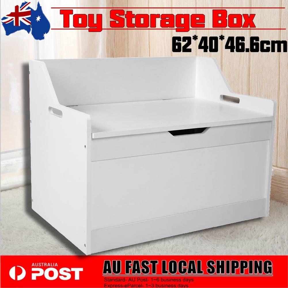 Kids Toy Box Clothes Storage Cabinet Bench Seat Mdf Organiser Toys