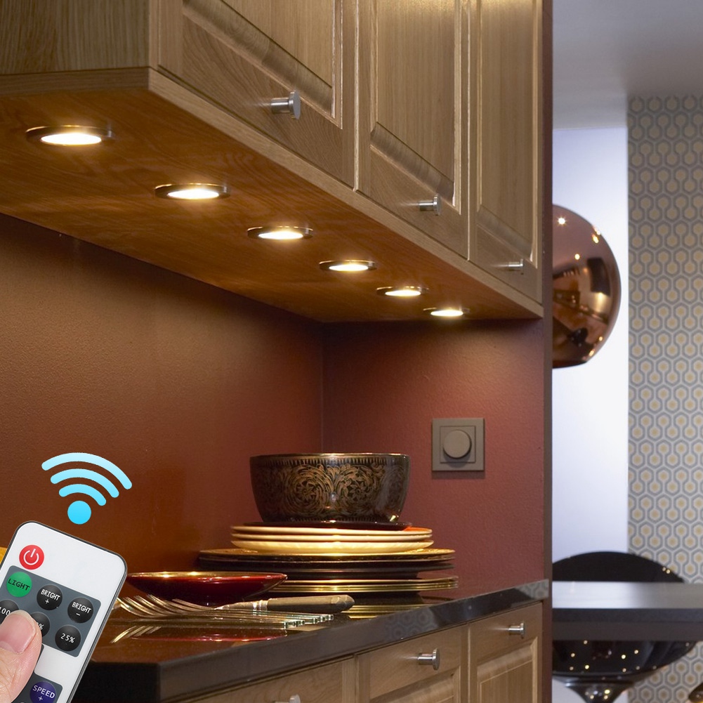 Küchenregal 3/6 LED Kabinett Licht Kit Schrankleuchte Knopfbatterie