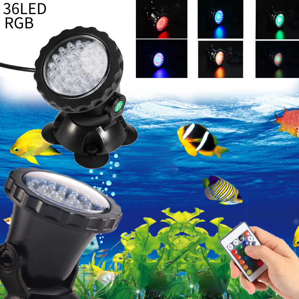 36 LED Underwater Spot Light Fountain For Water Aquarium Garden Pond Fish Tank