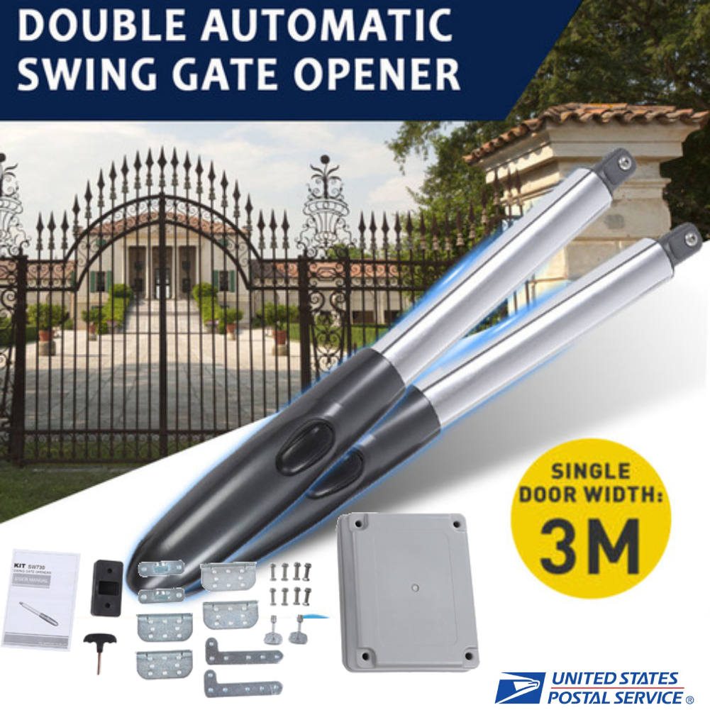 Electric Automatic Dual Arm Swing Gate Opener Hardware Driveway