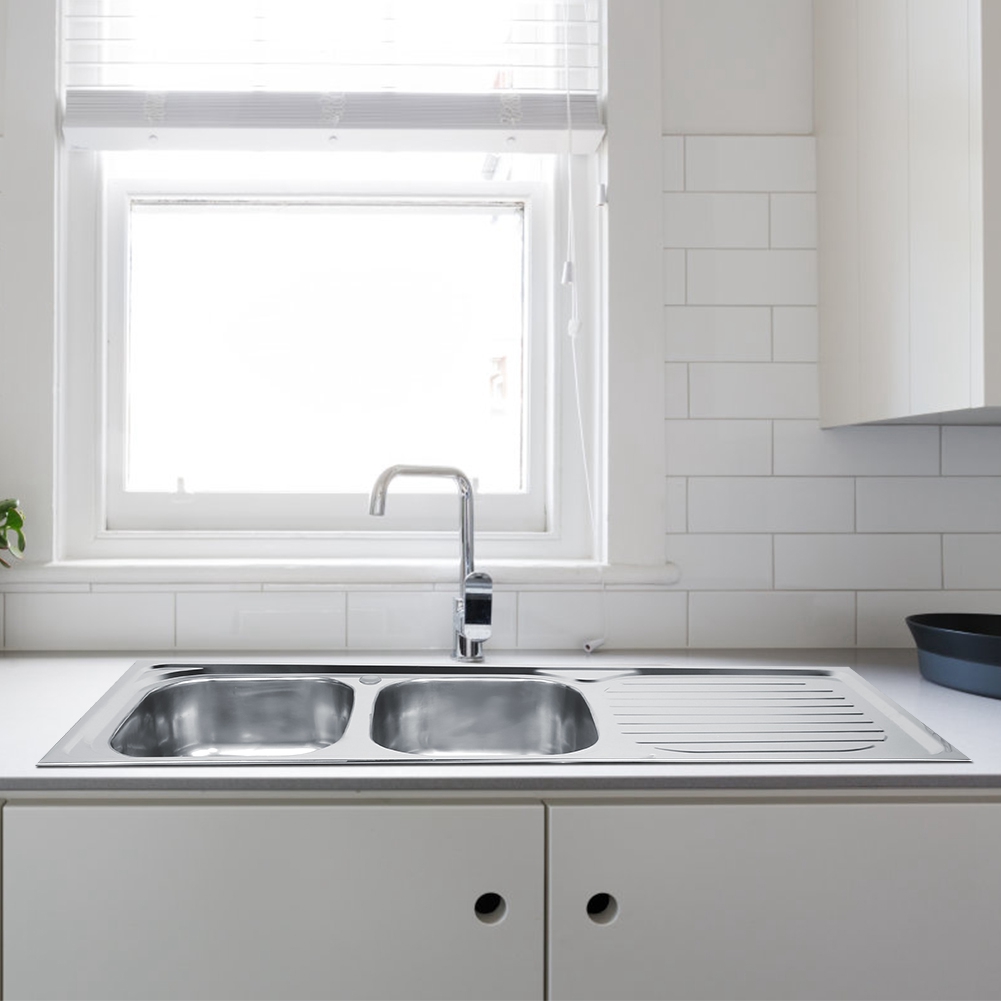 Einbauspüle Edelstahl Küchenspüle Doppel Spülbecken Waschbecken