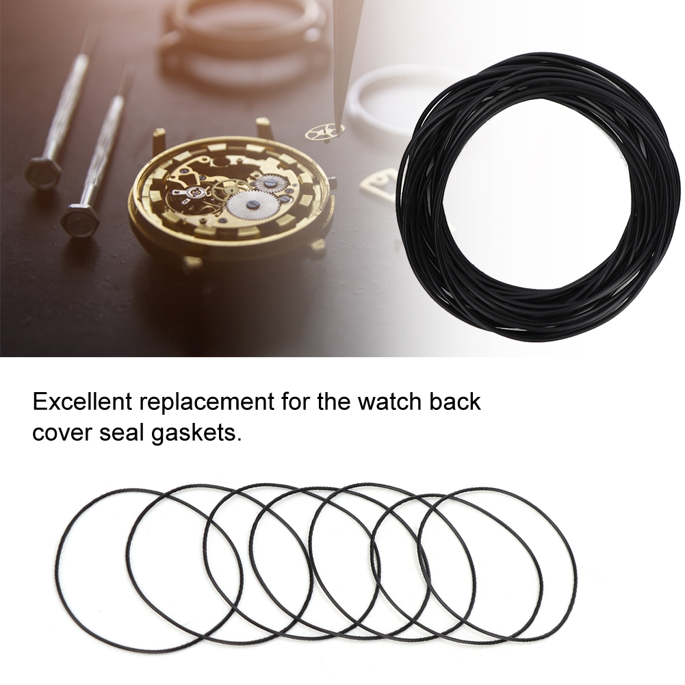 200pcs Waterproof Rubber ORing Watch Back Cover Seal Gaskets Repair