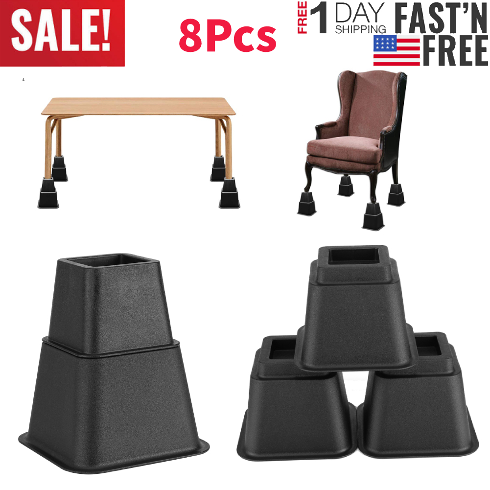 8pcs 3 5 8 Furniture Risers Couch Sofa Bed Chair Table