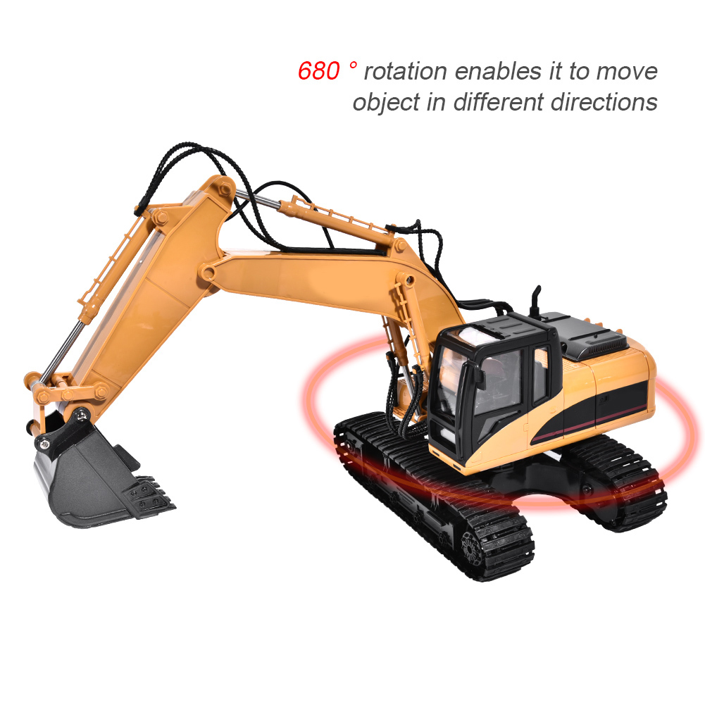 RC Excavator 114 2.4GHz 15 Channel Remote Control Digger Truck Toy