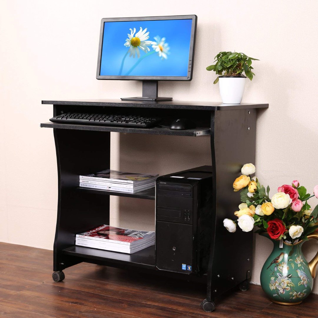 Schreibtisch mit Ablage Computertisch Büro PC Tisch Arbeitstisch Auf