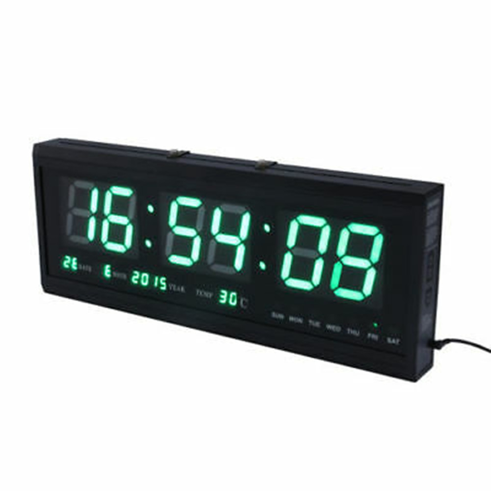 LED Digital Uhr Wanduhr Temperatur Datum Kalender mit 12