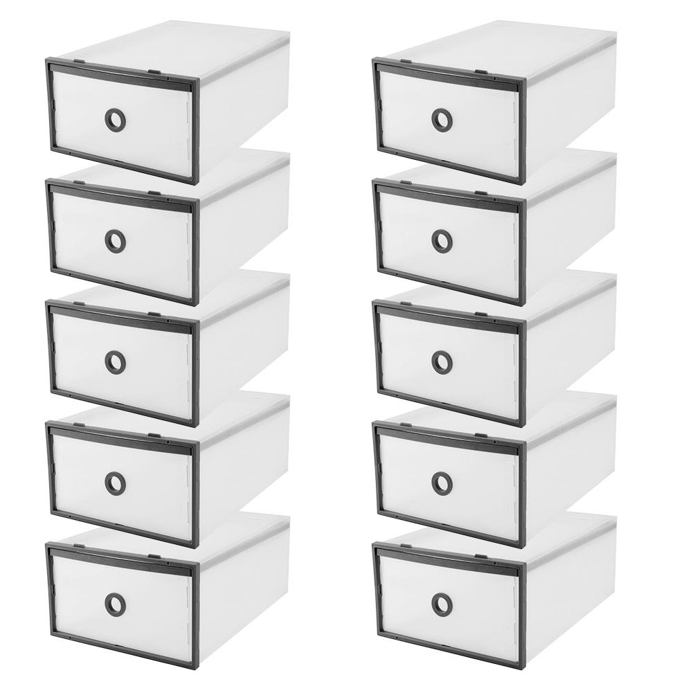 10STK Schuhaufbewahrung Schuhkarton Schuhkasten Schuhbox Schublade