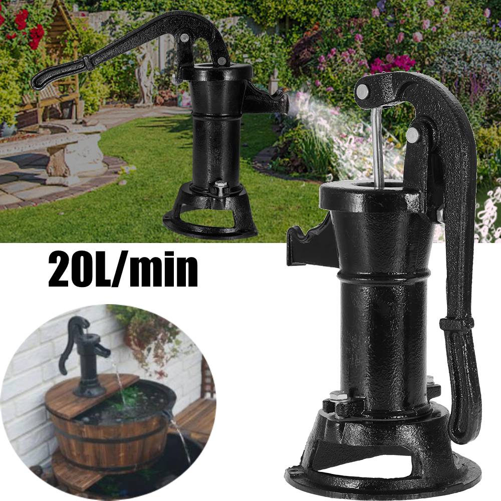 Gusseisen Hand Brunnen Handpumpe Arbeiten Krug Garten Ornament Hand Brunnen Handpumpe Arbeiten Krug