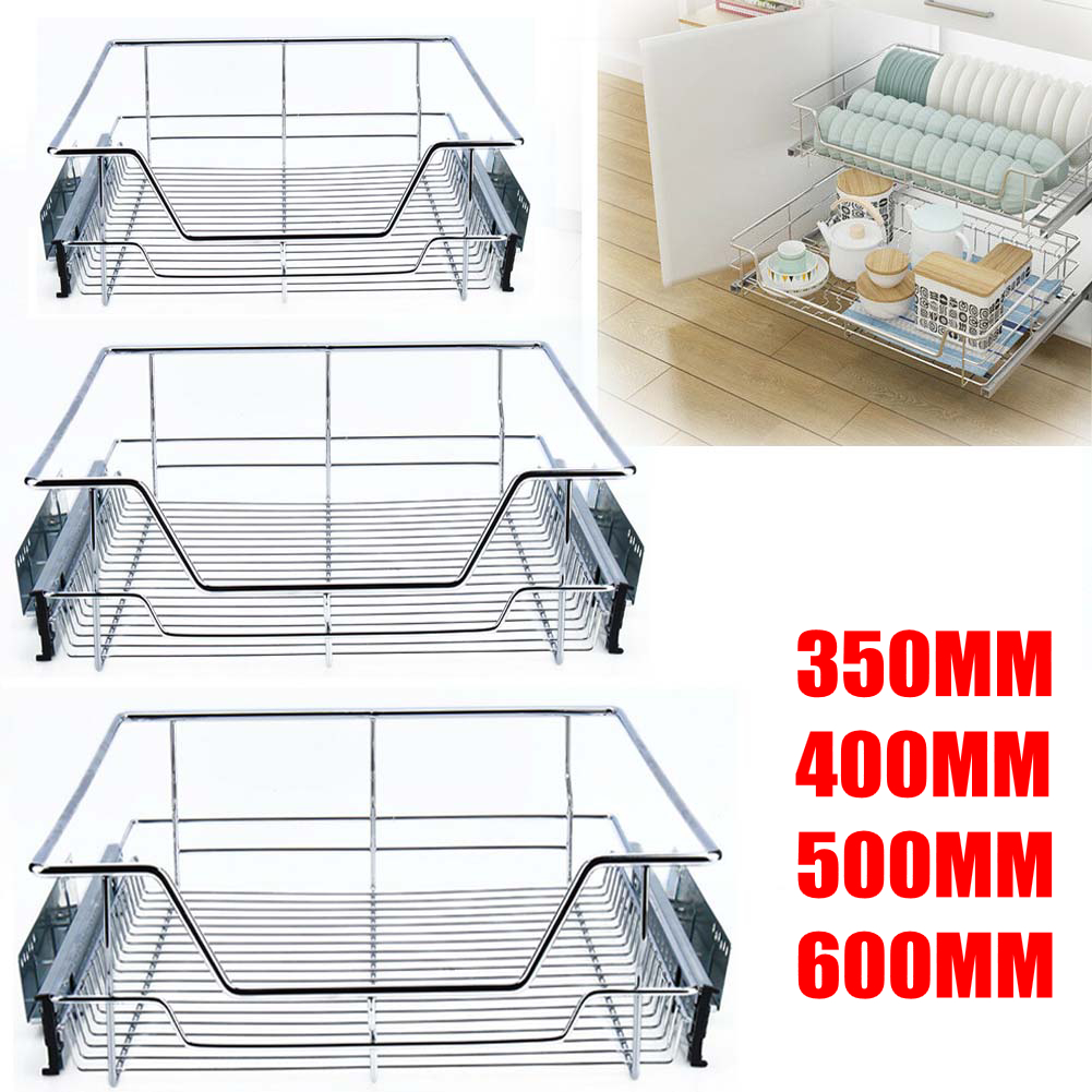 Pull Out Kitchen Storage Wire Baskets Drawer Slide Out Larder