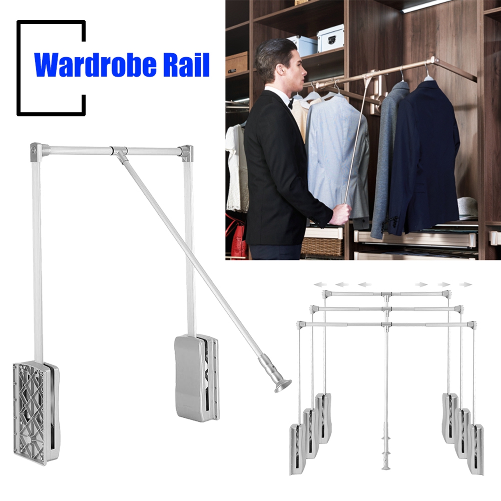 Adjustable Garment Rack Portable Clothes Hanger Heavy Duty Pull