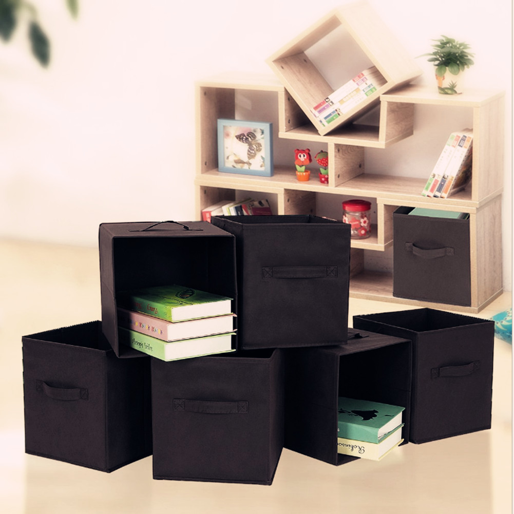 6 × Faltbox Set Aufbewahrungsbox Büro Zimmer Korb Regal für Raumteiler