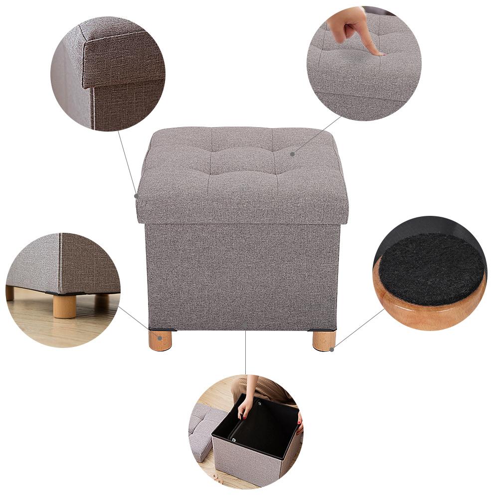 Sitzhocker Sitzwürfel Aufbewahrungsbox Faltbar Hocker 38x38cm Fußbank