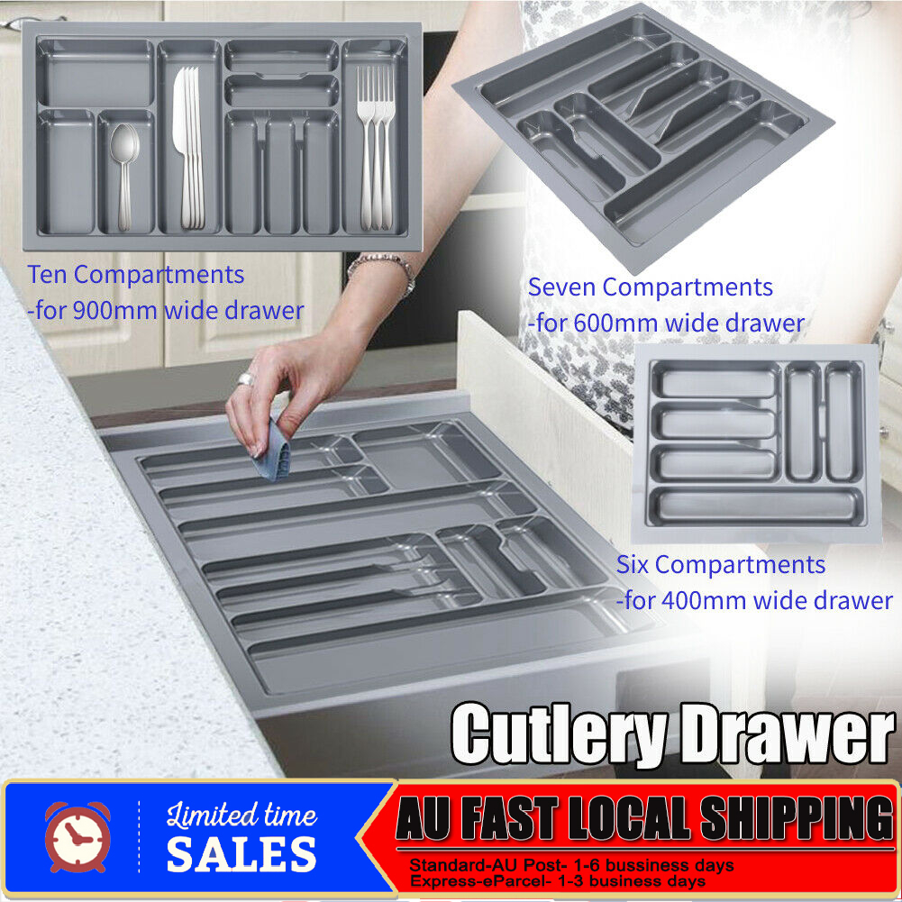 Cutlery Holder Drawer Tray Kitchen Organiser Tidy For Storage Rack