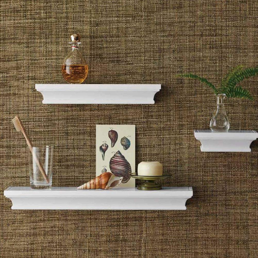 3x Corner Wall Mounted Bookshelf Shelves Bookcase Home Office