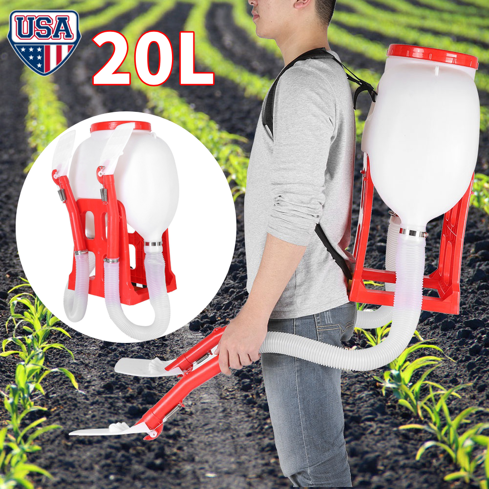 20L Manual Backpack Fertilizer Power Spreader Feed Seed Weed Garden ...