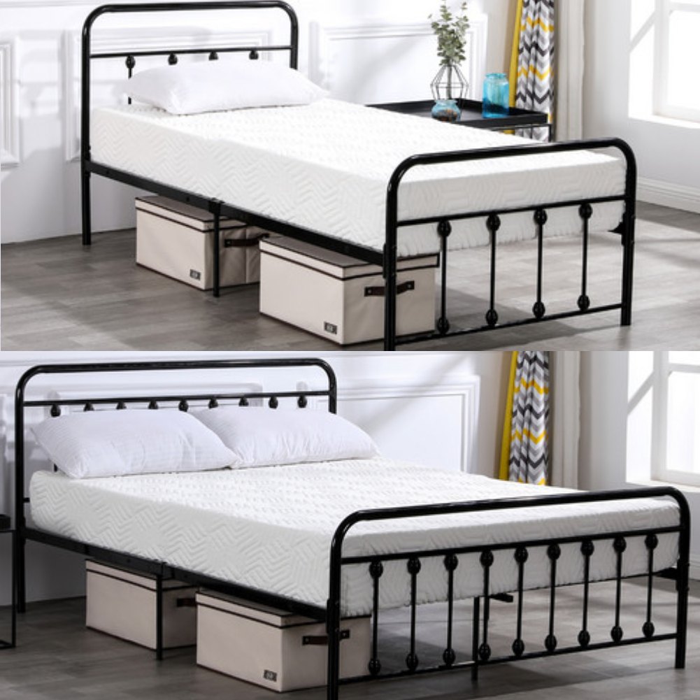 Modern Metal Bed Frame Bedroom Furniture Bedstead Single Double Bedroom Furniture Bedstead Single