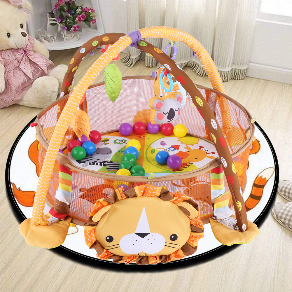 Lion Baby Gym 3 In 1 Activity Play Floor Soft Mat Ball Pit Toys