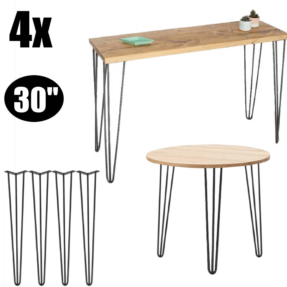 4pcs 3 Rod Hairpin Table Legs Furniture Leg Coffee Desk Bench Feet