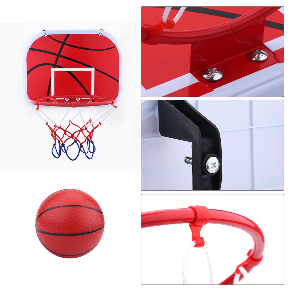 Indoor Over The Door Hanging Basketball Backboard Hoop Net Office Toy