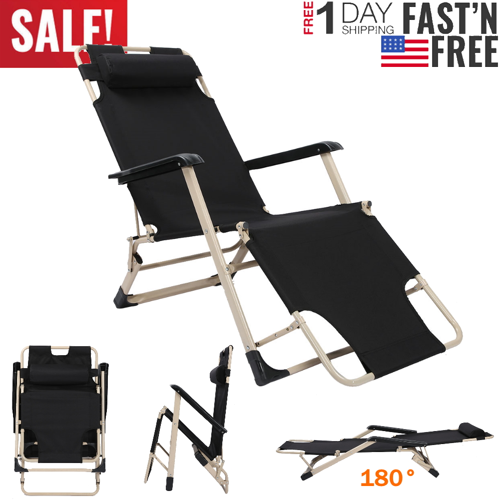 Outdoor Chaise Lounge Folding Multi Position Adjustable Camping