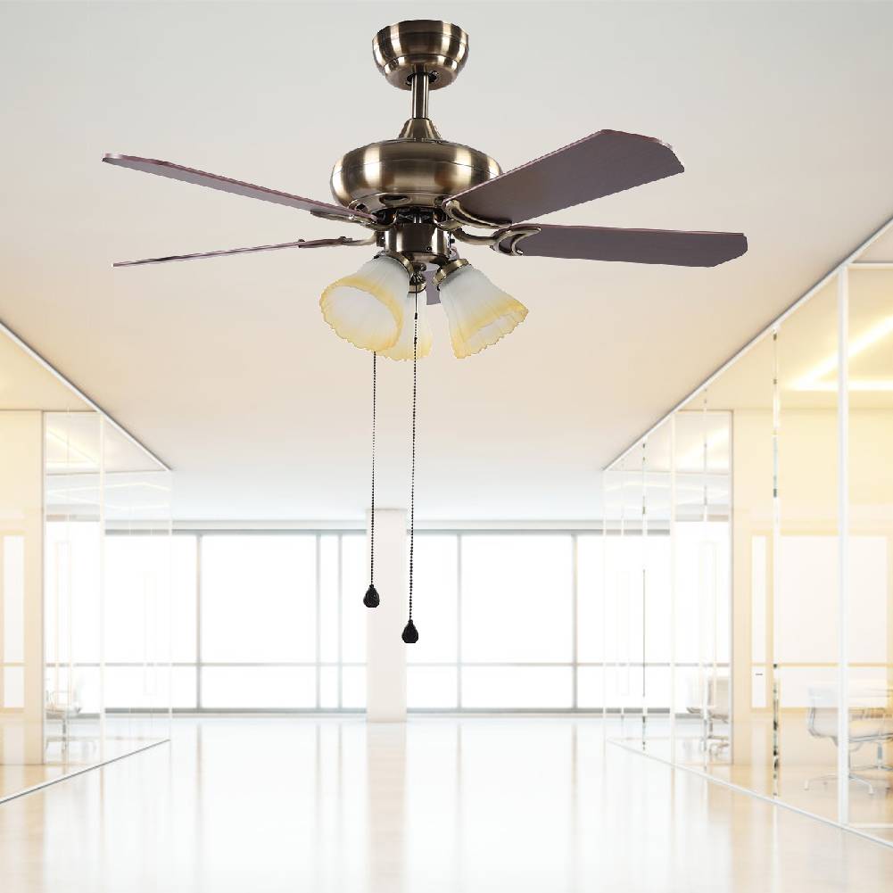 Modern Ceiling Fan With Light 3 Speed Level Lighting Living Room