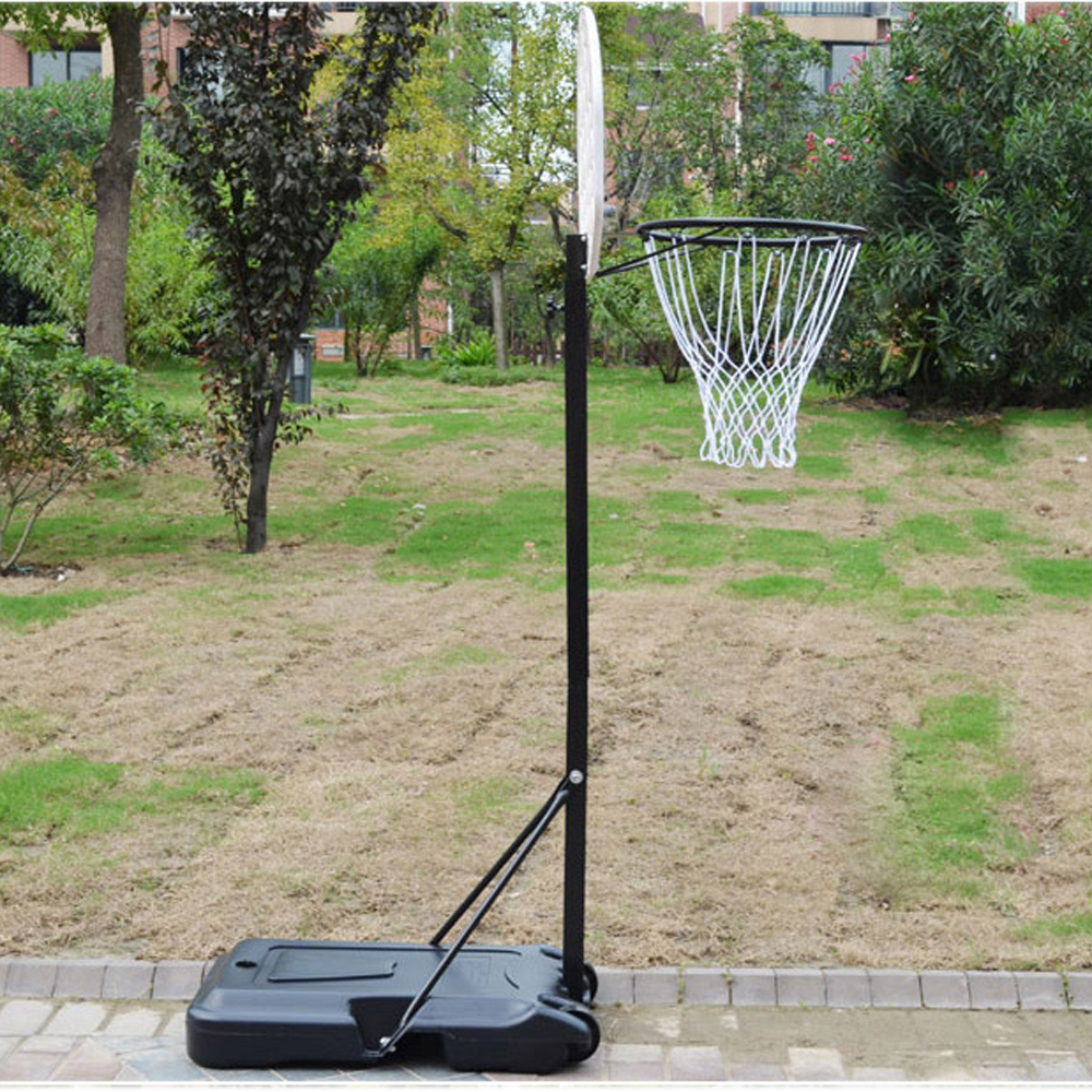 FREE STANDING BASKETBALL NET HOOP BACKBOARD WITH ADJUSTABLE STAND SET ON WHEELS eBay