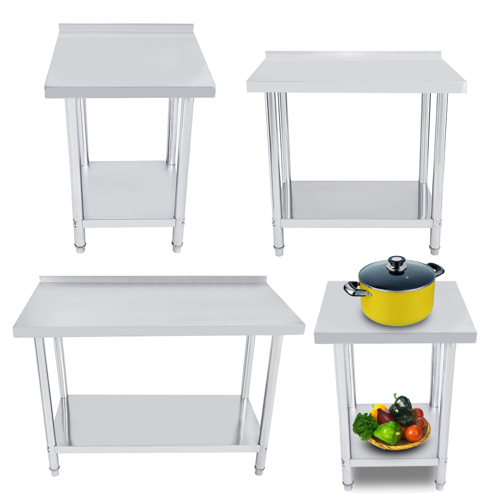 Edelstahltisch Arbeitstisch ohne/mit Aufkantung Küchentisch