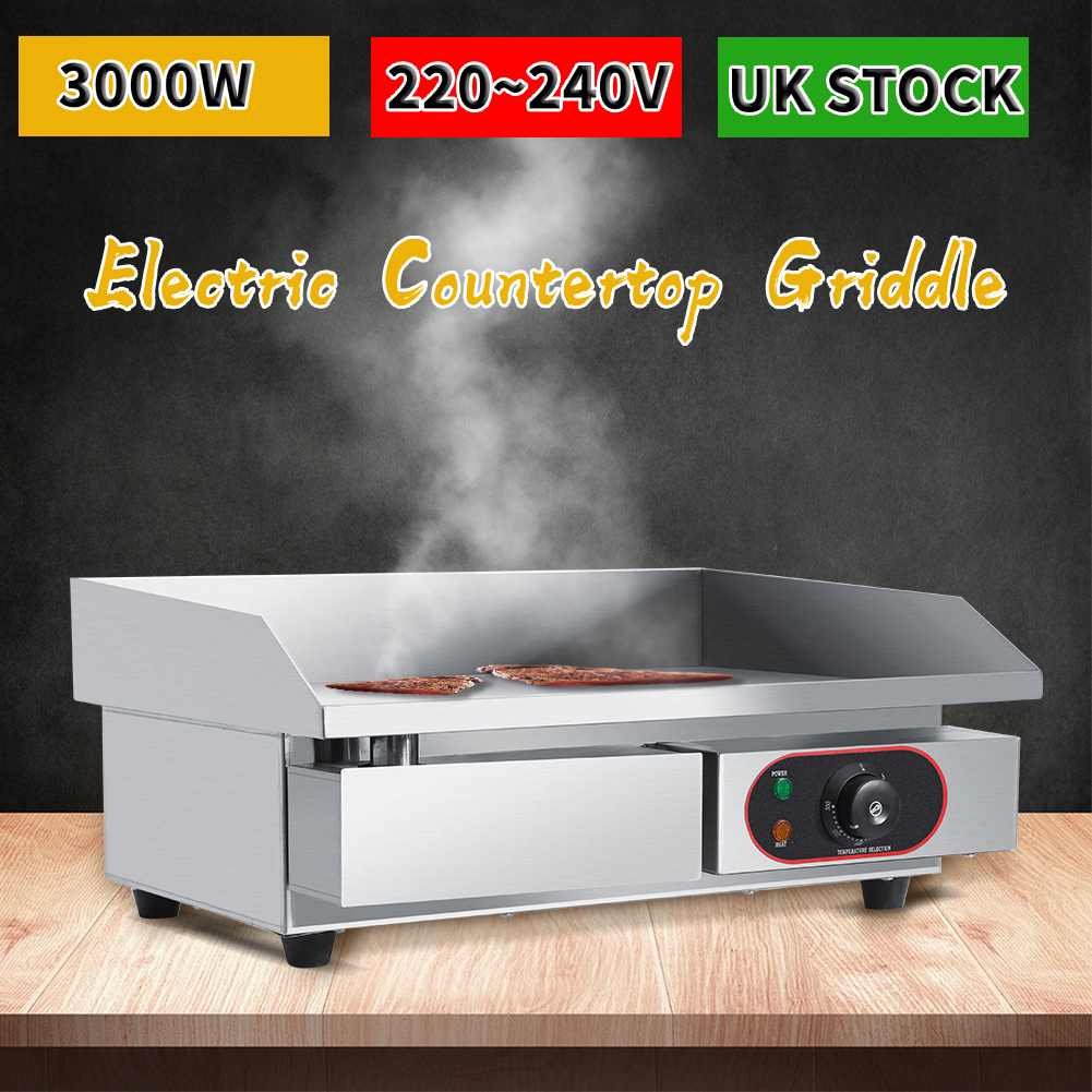 Commercial Electric Griddle Stainless Steel Countertop Kitchen