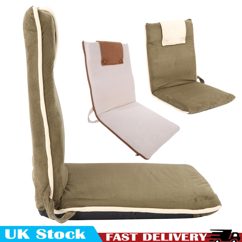 Details About Adjustable Floor Chair With Back Support Comfortable Padded Foldable Seating