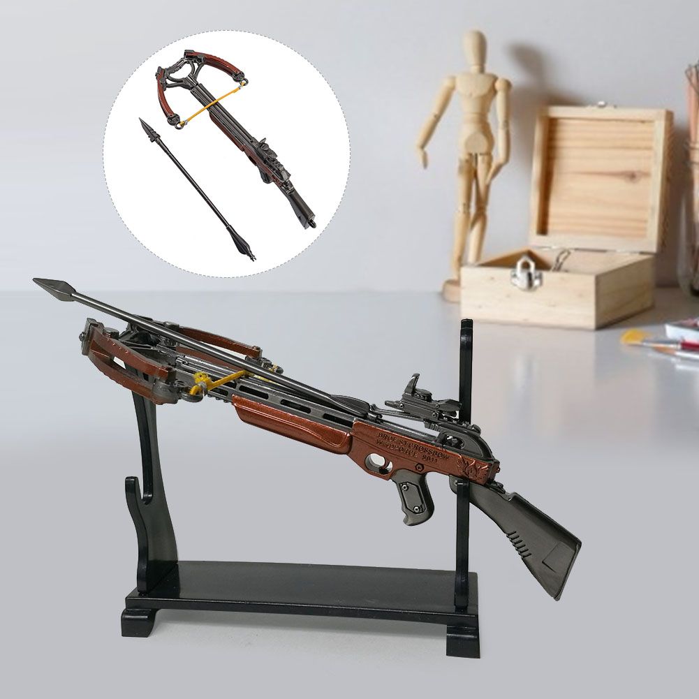 Mini Complete Metal Crossbow Model Outdoor Shooting Fun Toy Decoration Keyrings