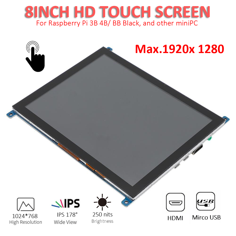 7inch IPS Display HDMI LCD for Raspberry Pi 1080P HD Capacitive Touch Screen UK