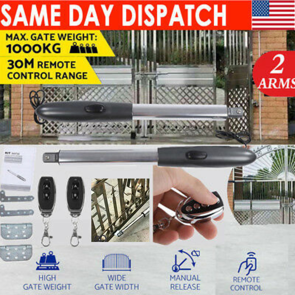 Heavy Duty Swing Automatic Gate Opener Infrared Protection 1.6 m/s 30m