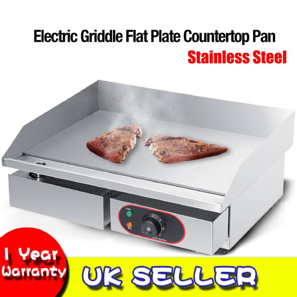 3000w Commercial Electric Countertop Griddle Flat Top Grill Hot