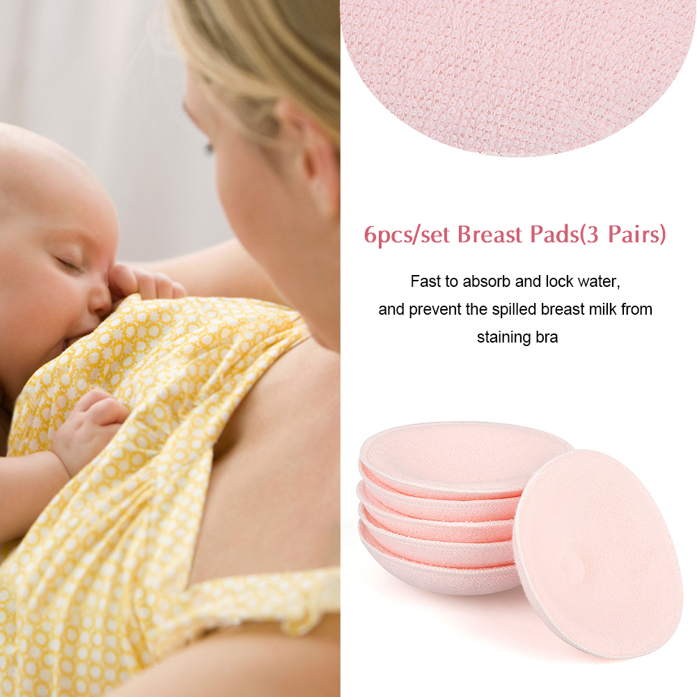 10x Bamboo Reusable Breast Pad Nursing Waterproof Organic Plain Washable Pad GN