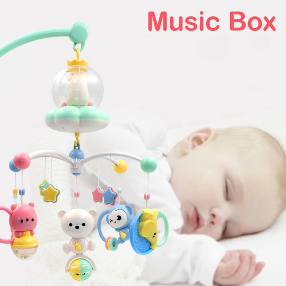 Baby Crib Mobile Bed Bell Holder Toy Arm Bracket Wind Up Music Box