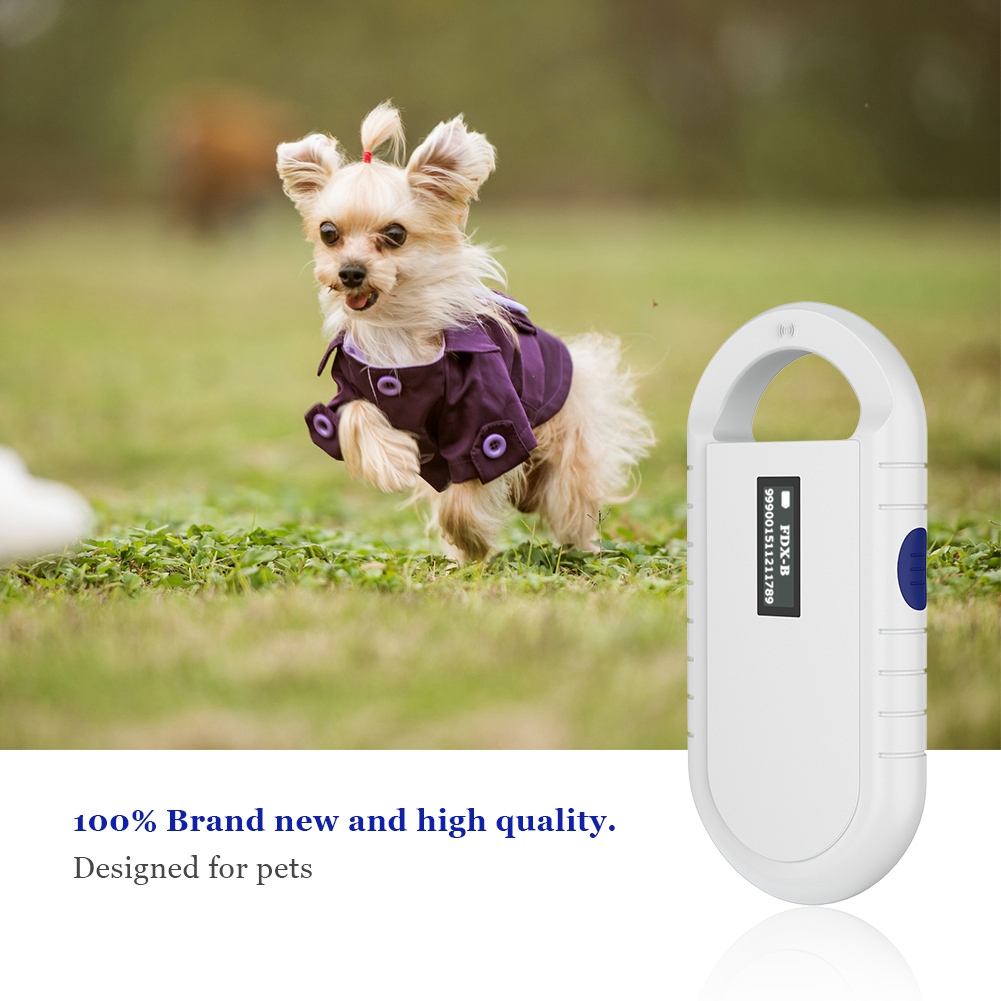 Universal Animal Handheld RFID Chip Reader Microchip Portable Pet Dog ...