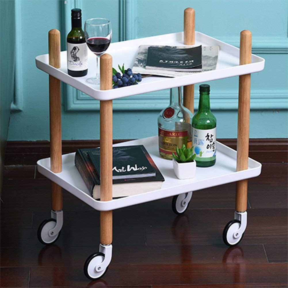 2 Tier Mobile Kitchen Trolley Organizer Cart Rolling Storage Rack 2 Tier Mobile Kitchen Trolley Organizer